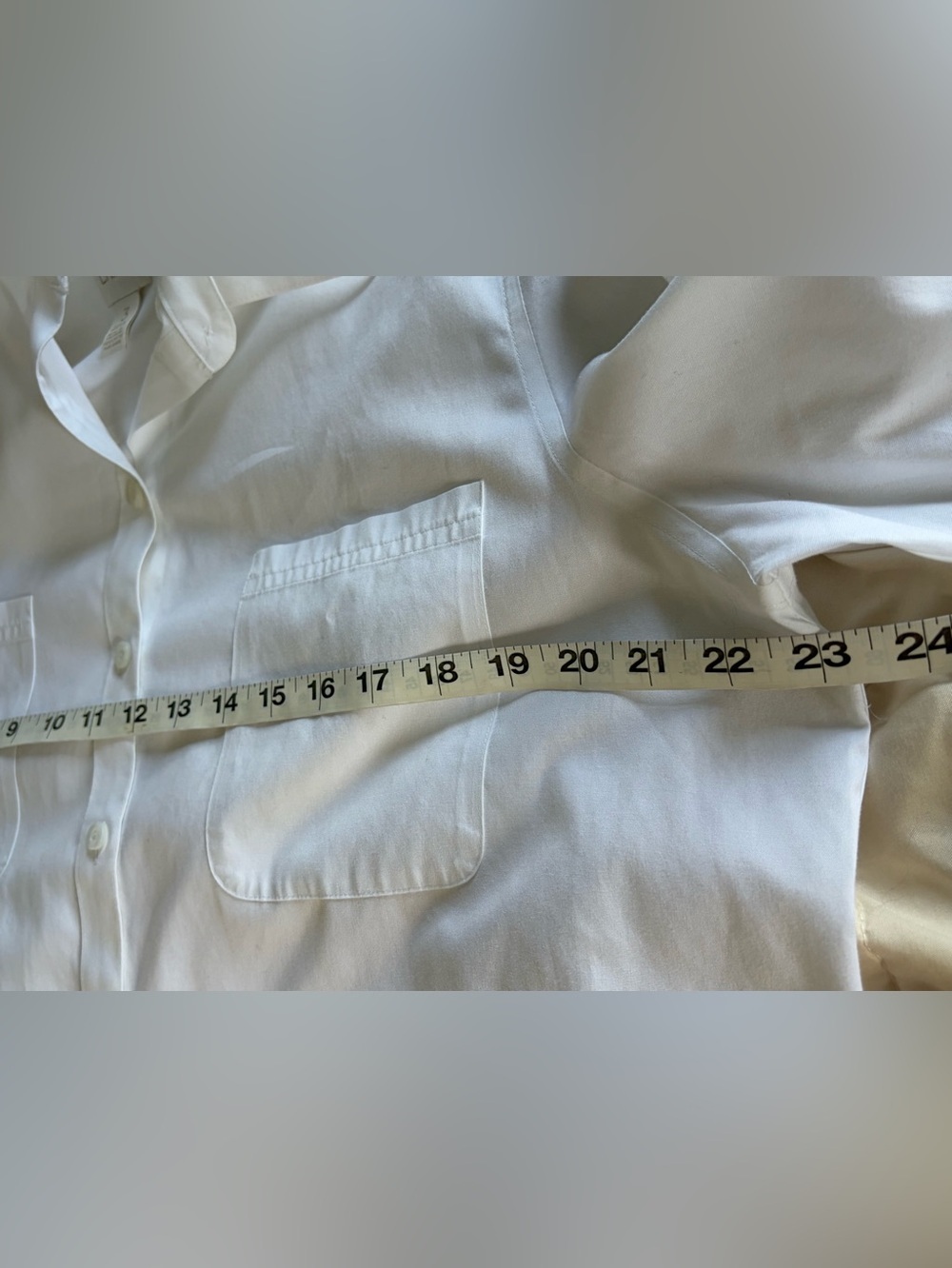 Chico's White Collared Button-Up Shirt - Picture 4 of 7